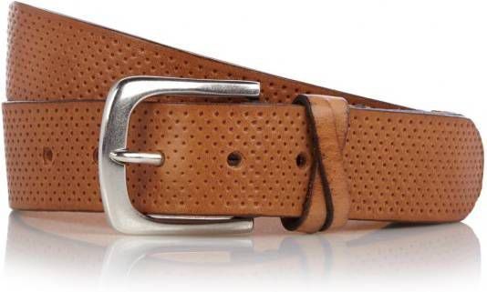 Profuomo lederen riem stippen bruin Heren