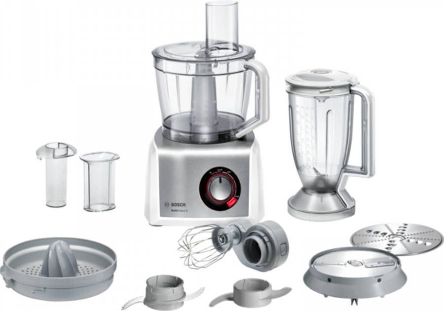 Bosch MultiTalent 8 foodprocessor MC812S820 (Wit, RVS )