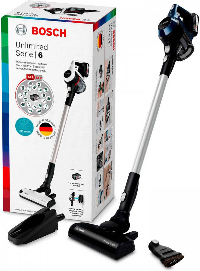 Bosch Oplaadbare Stofzuiger, Unlimited Serie 6 Bbs611pck