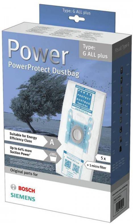 Siemens 2681038341 stofzuigerzak fleece(doos)type G All+ 5st.