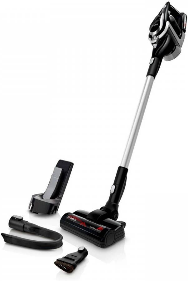 BOSCH Accu steelstofzuiger Unlimited serie 8 BBS811PCK, hoog zuigvermogen, lange looptijd, 18 V, Hygiënefilter, kierenzuigmond, zwart