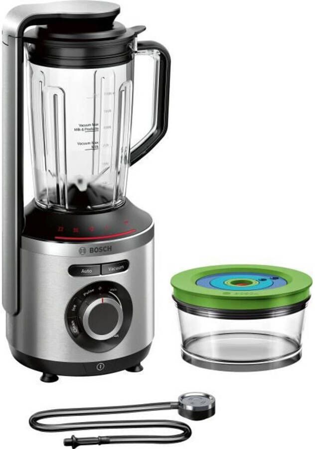 BOSCH Blender VitaPower Serie 8 MMBV622M sterke mixprestaties, vacuüm mixer, inclusief 3 automatische programma’s, vacuüm vershoudtrommel en receptenboek