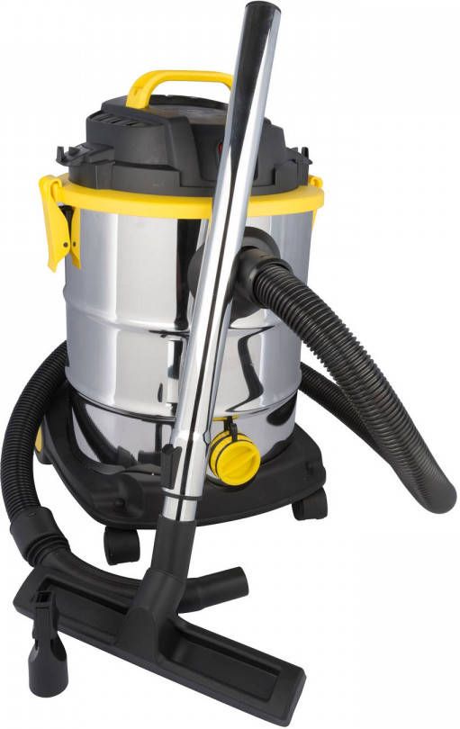 Kinzo Nat En Droog Stofzuiger Rvs 1200w 25l