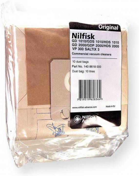 Nilfisk 2681045111 stofzuigerzak papier(doos)GD910/GD2000 10l.
