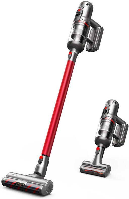 Puppyoo T12 Home Steelstofzuiger Draadloos Met Handstofzuiger Hepa 12 Rood