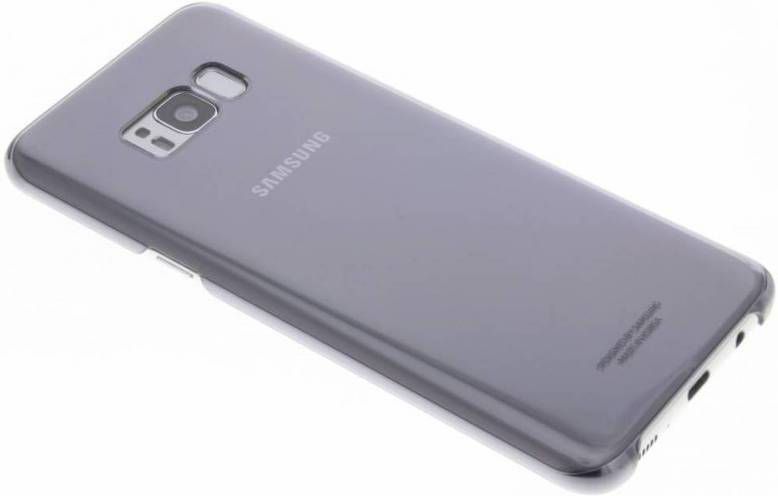 Samsung Galaxy S8+ Clear cover in zwarte kleur EF QG955CB model, ontworpen om perfect te passen