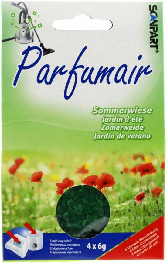 Scanpart Parfumair geurparels zomerweide 4x6g Stofzak Groen