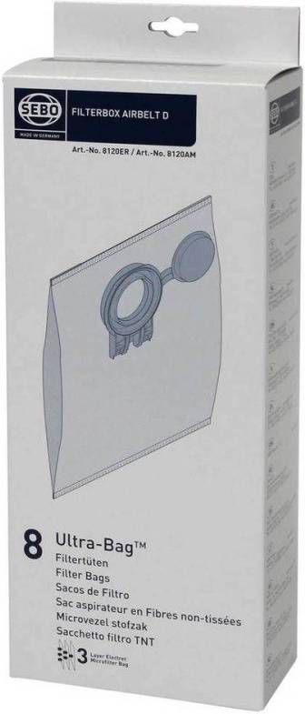 Sebo Stofzuigerzak Fleece D serie 8 Stuks