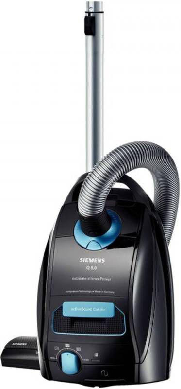 SIEMENS Stofzuiger Extreme silencePower VSQ5X1230, zwart sterk zuigvermogen, ideaal voor allergiepatiënten