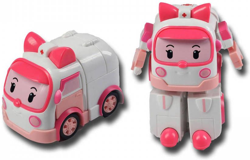 Silverlit Transformerend speelgoed Robocar Poli Amber roze SL83172