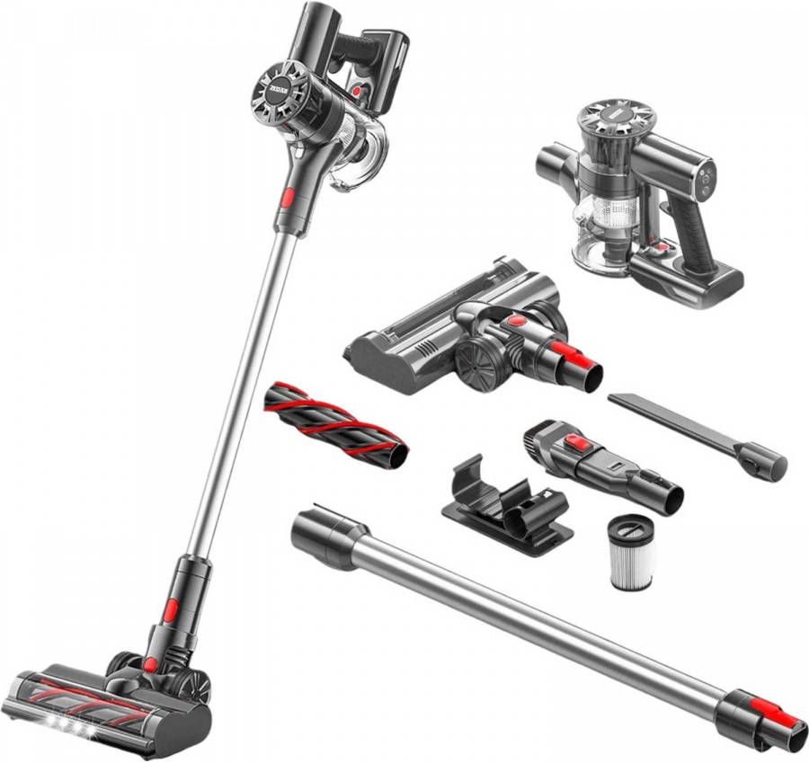 Zedar Steelstofzuiger Draadloos 200watt Met 4 Verschillende Opzetstukken(Draadloze Stofzuiger)