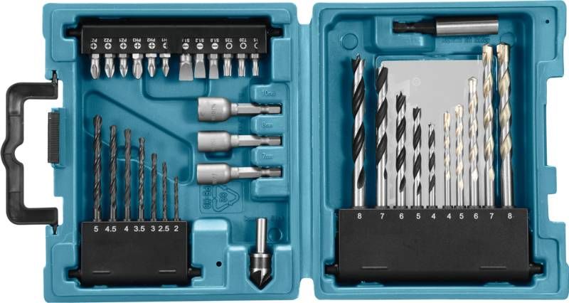 Makita 34 delige bit en borenset D 36980