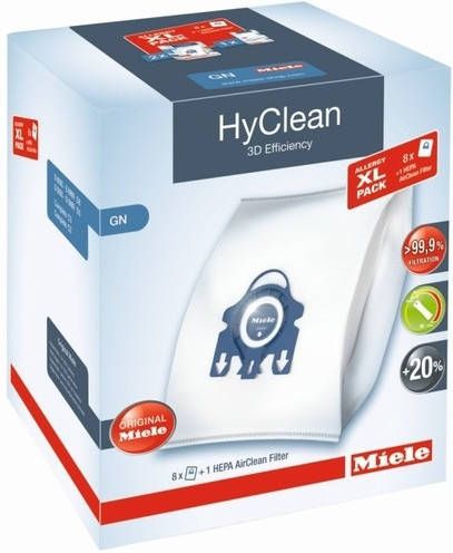 Miele Stofzuigerzak allergy xl pack hyclean 3d + ha50 g n Stofzak Wit