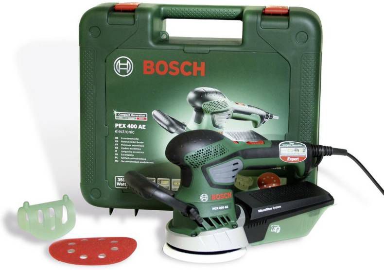 Bosch PEX 400 AE Excentrische Schuurmachine In Koffer 370W 125mm