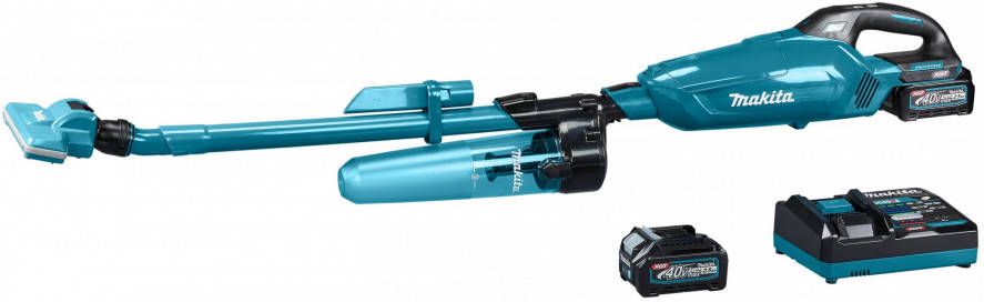Makita CL002GD213 40V Max Li Ion Accu Steelstofzuiger Set(2x 2, 5Ah) Blauw