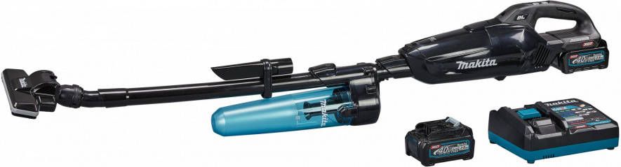 Makita CL002GD214 40V Max Li Ion Accu Steelstofzuiger Set(2x 2, 5Ah) Zwart