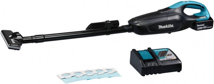 Makita DCL182RTB 18V Li ion Accu Steelstofzuiger Set(1x 5, 0 Ah )