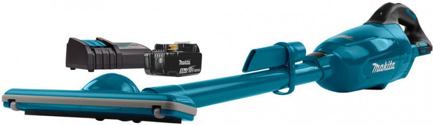 Makita DCL281FRT 18V Li ion accu steelstofzuiger blauw set(1x 5, 0Ah) 1500l/min koolborstelloos