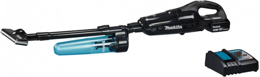 Makita DCL281FSYB 18V Li ion Accu Steelstofzuiger Set(1x 1.5Ah) Zwart