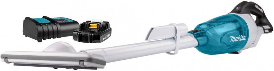 Makita DCL281SYWX 18 V Li ion accu steelstofzuiger set(1.5Ah) wit koolborstelloos