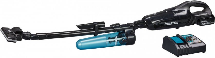 Makita DCL282FTCB 18V Li Ion Accu Steelstofzuiger Set(1x 5, 0Ah) Zwart