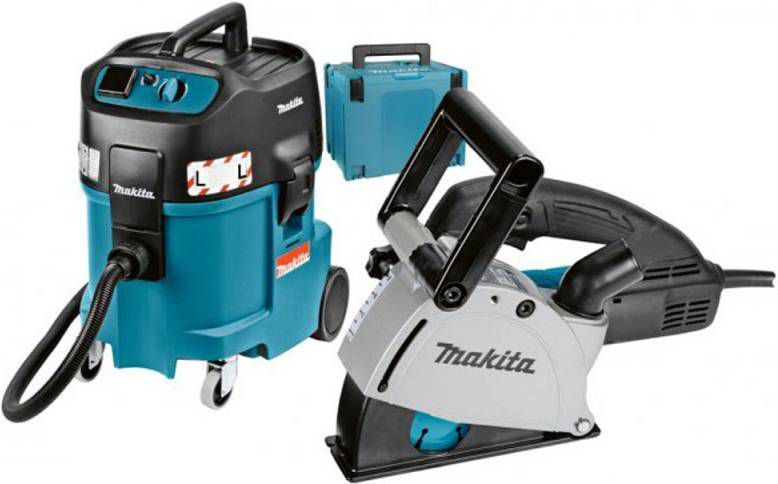 Makita DK0093J Alleszuiger/bouwstofzuiger(VC4210L)&amp, Sleuvenfrees in mbox(SG1251J)Combiset
