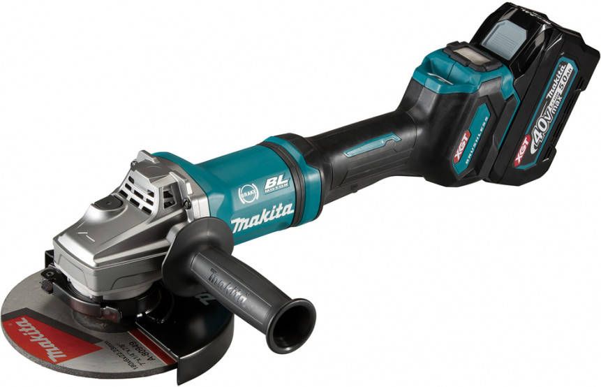 Makita GA037GT203 XGT 40V Max Li Ion Accu Haakse Slijper 180 mm set(2 x 5, 0Ah)in koffer