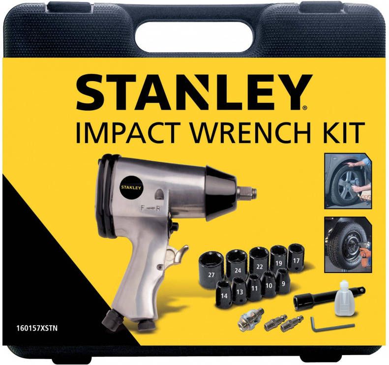 Stanley 160157XSTN Pneumatische slagmoersleutel set in koffer 1/2"
