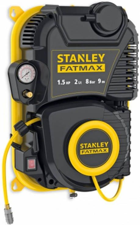 Stanley Fatmax 8215410STF585 Wandcompressor 1, 1 KW 8 Bar 160L/min Olievrij