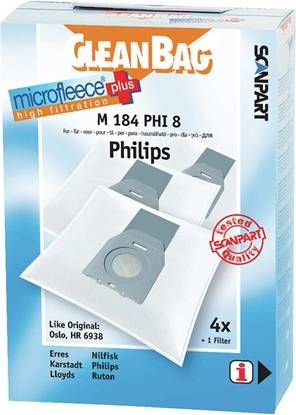 Cleanbag 2682208184 stofzuigerzak fleece(doos)Oslo 4st.