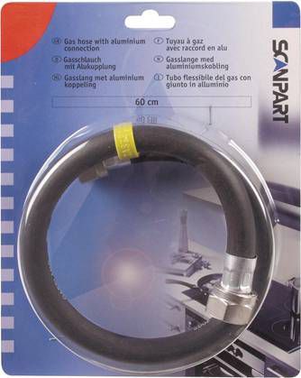 Scanpart gasslang 1/2 100cm aluminium(NL)Kookplaat accessoire Zwart