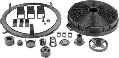 Scanpart universeel koolstoffilter rond voor schouwkappen L048
