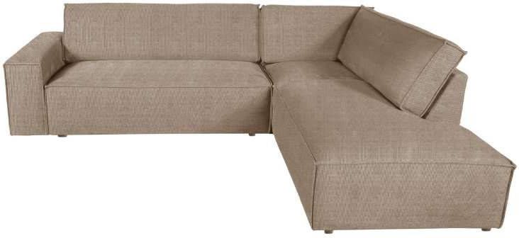 Dutch by HomingXL Loungebank chaise longue Marken | Rechts | Run Again rib beige 11 | 2, 73 x 2, 12 mtr breed