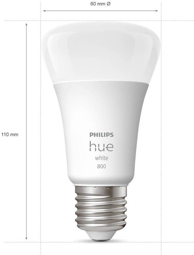 Philips Hue Standaardlamp A60 E27 4 pack zachtwit licht