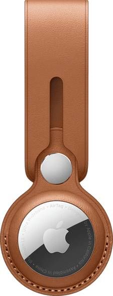 Apple AirTag accessoire leren hanger(Bruin )