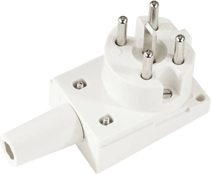 Xavax Perilex stekker, 5 polig, haaks, 400V/16A Fornuis accessoire Wit