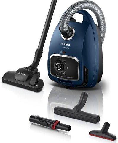 BOSCH Stofzuiger BGL6XSIL3, Serie 6, blauw extra geruisloos(69 db ), lang snoer