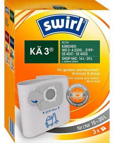 Swirl Stofzak KÄ 3® Stofzak voor Kärcher & Shop Vac nat en droogzuiger(set, 3 stuks )