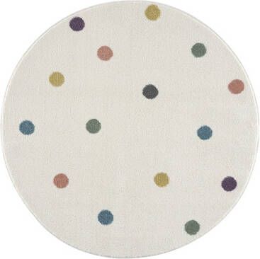 LIVONE Happy Rugs Wheel kindertapijt creme/multi rond