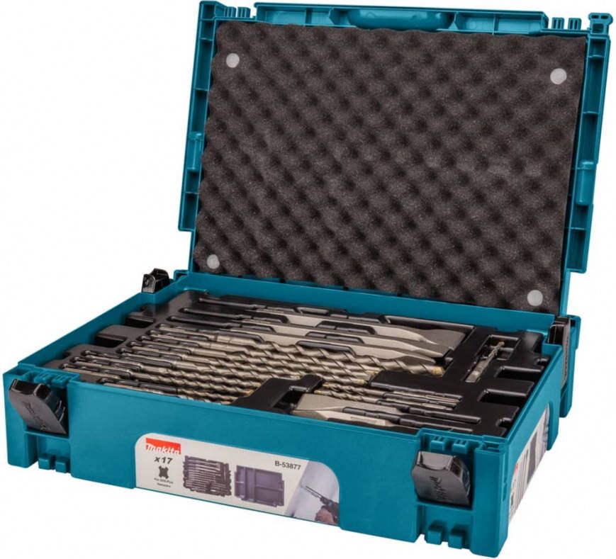 Makita 17 delige Boor en beitelset zilverkleurig