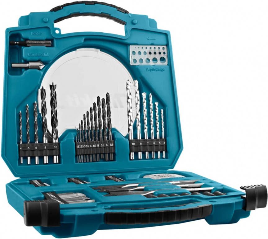 Makita 71 delige Boor en bitset zilverkleurig