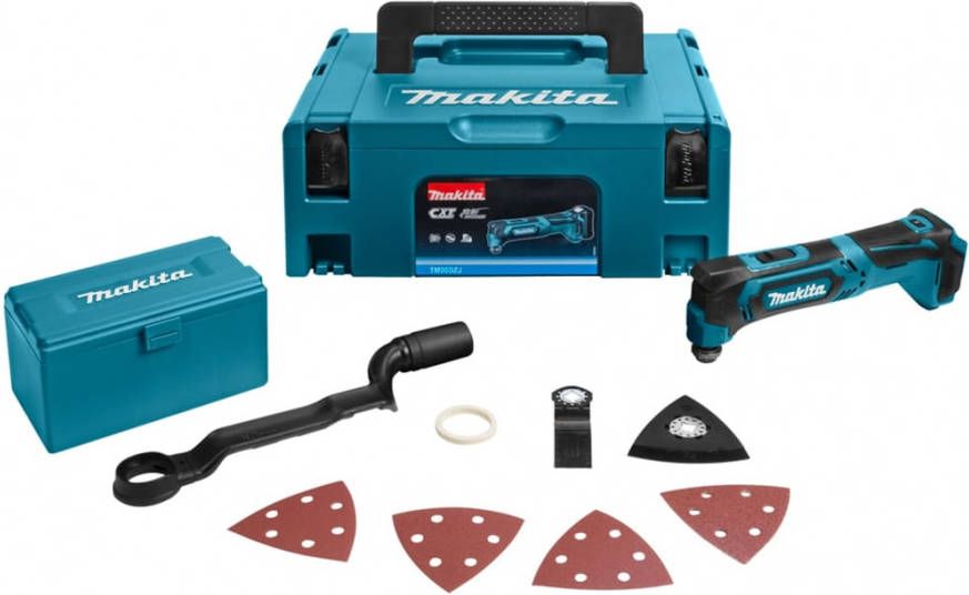 Makita Multitool snoerloos 10, 8 V blauw en zwart