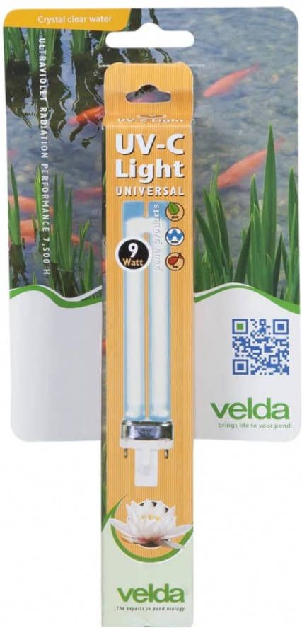 Velda Pl lamp Uv c 7 Watt 16, 5 Cm Glas Transparant