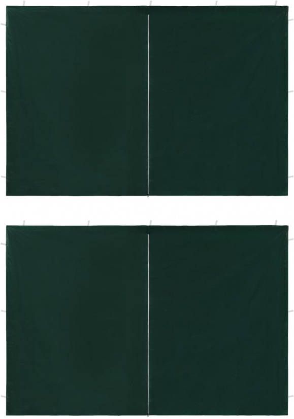 VIDAXL Partytentdeuren 2 st met ritssluiting groen