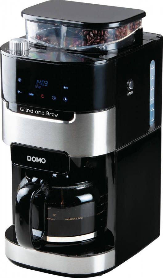 Domo koffiezetapparaat Grind and Brew, digitaal, 1, 5 liter, zwart
