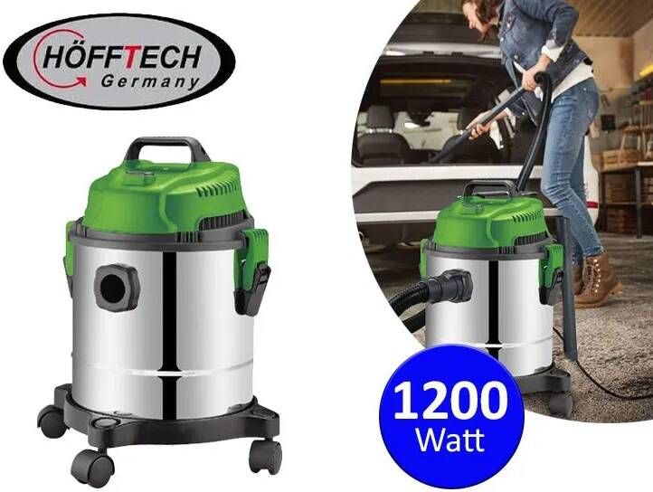 DealDonkey Hofftech Krachtige Rvs Stofzuiger Voor Nat En Droog