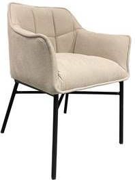 Livingfurn Eetkamerstoel 'Denver' Stof, kleur Beige