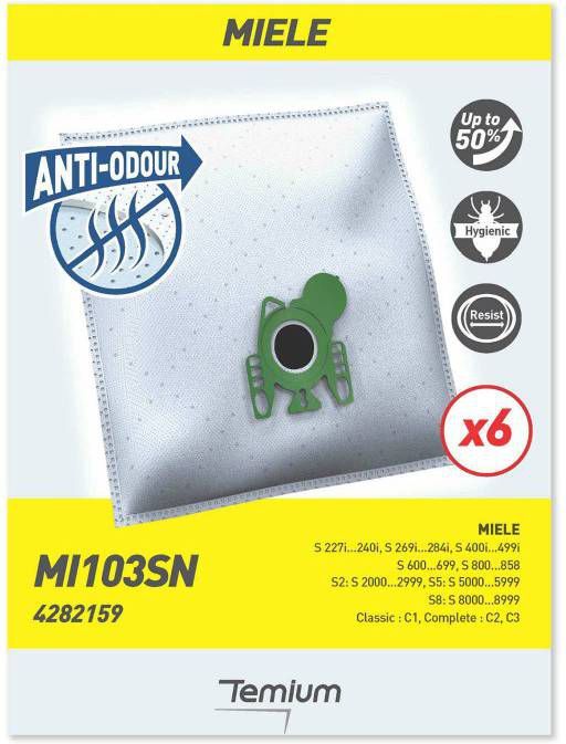 Temium MI103SN X6 stofzuigerzakken